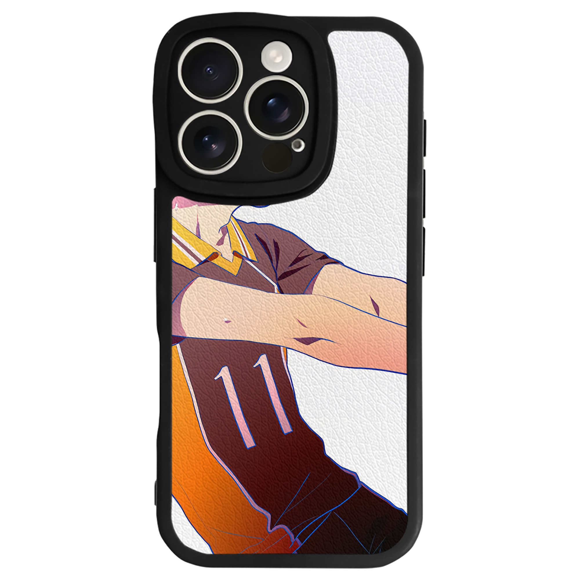 （画像用） ハイキュー!! Haikyu!! 【iPhone 16シリーズ対応】シリコンスマホケース（レザー調） 材質：シリコン